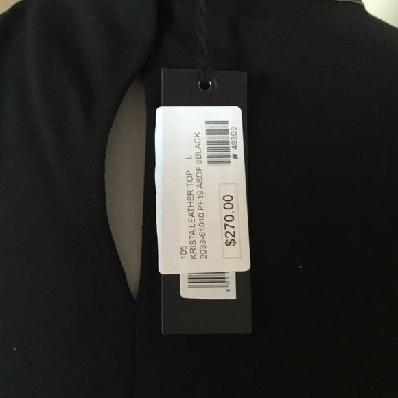 AS by DF Krista Leather Mesh Sleeveless Top - Picture 9 of 10